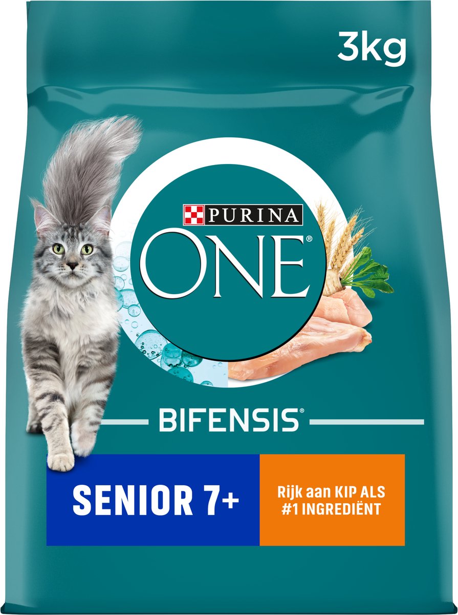 Purina one senior - nourriture sèche pour chat - poulet grains entiers - 3 kg