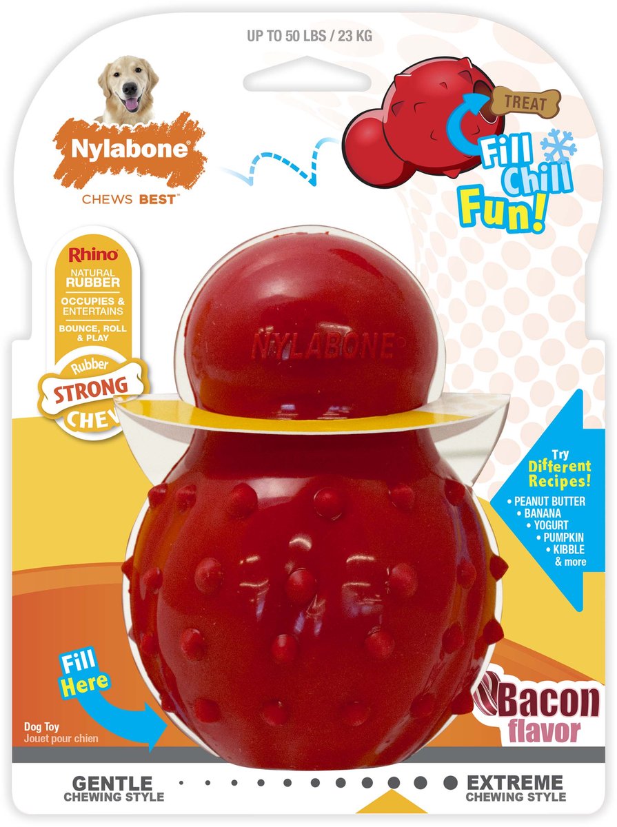 Nylabone Strong Casky Rubber Cone Bacons Flavour