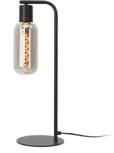 Lampe de table Eglo majone - e27 - 50,5 cm - gris noir - verre fumé - verre fumé