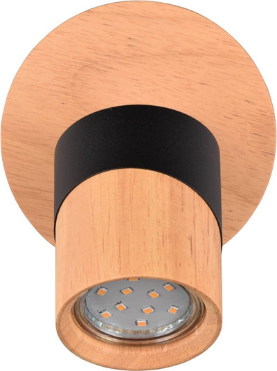 Trio aruni - spot - couleur bois avec noir - excl. 1x gu10 4,5w