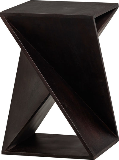 Table d'appoint Woood ikem - acacia - marron foncé - 61x41x41 cm