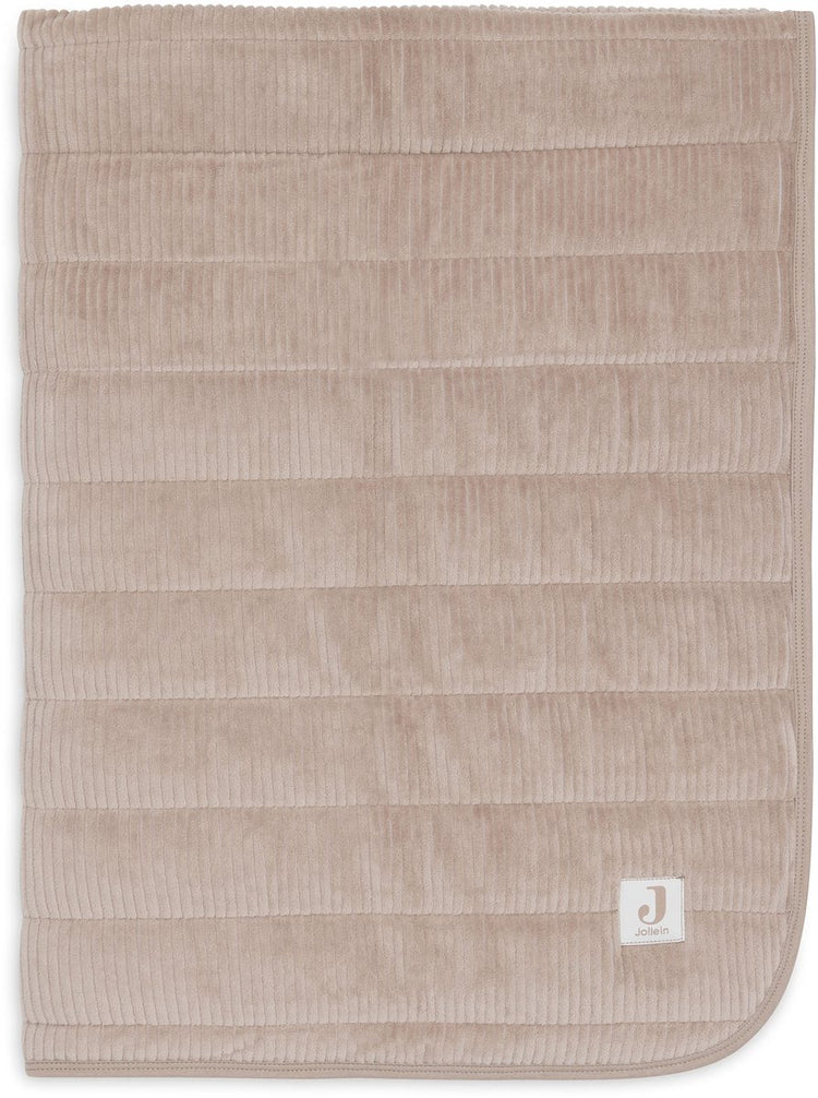 Jollein couverture bébé berceau - 75x100cm - velours côtelé - café au lait