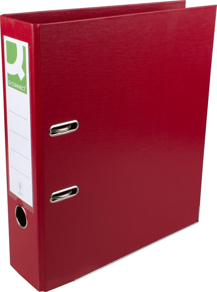 Classeur Q-connect, pour ft A4, entièrement en pp, dos de 8 cm, bordeaux