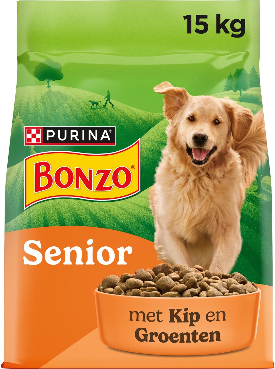 Bonzo dry senior - nourriture sèche pour chien - poulet légumes - 15 kg