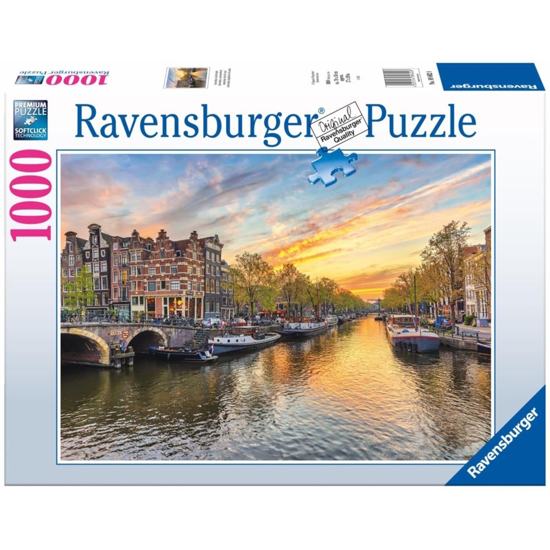 Puzzle Ravensburger Bord du canal d'Amsterdam