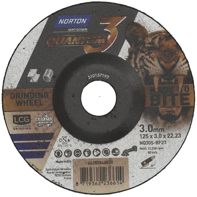 Disque à récurer Norton quantum3 disques abrasifs quamtum3 125 x 3 x 22,24
