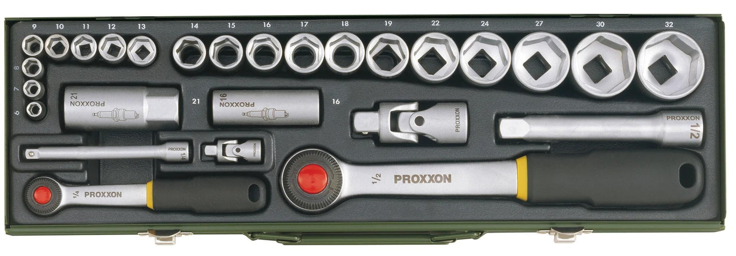 Ensemble de clés à douille Proxxon 1 2 +1 4 (27 pcs.)