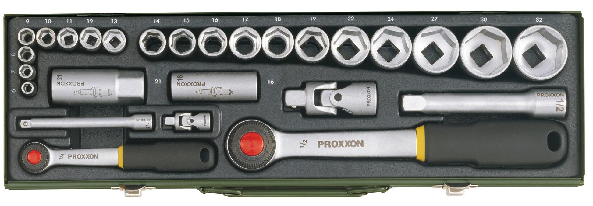 Ensemble de clés à douille Proxxon 1 2 +1 4 (27 pcs.)