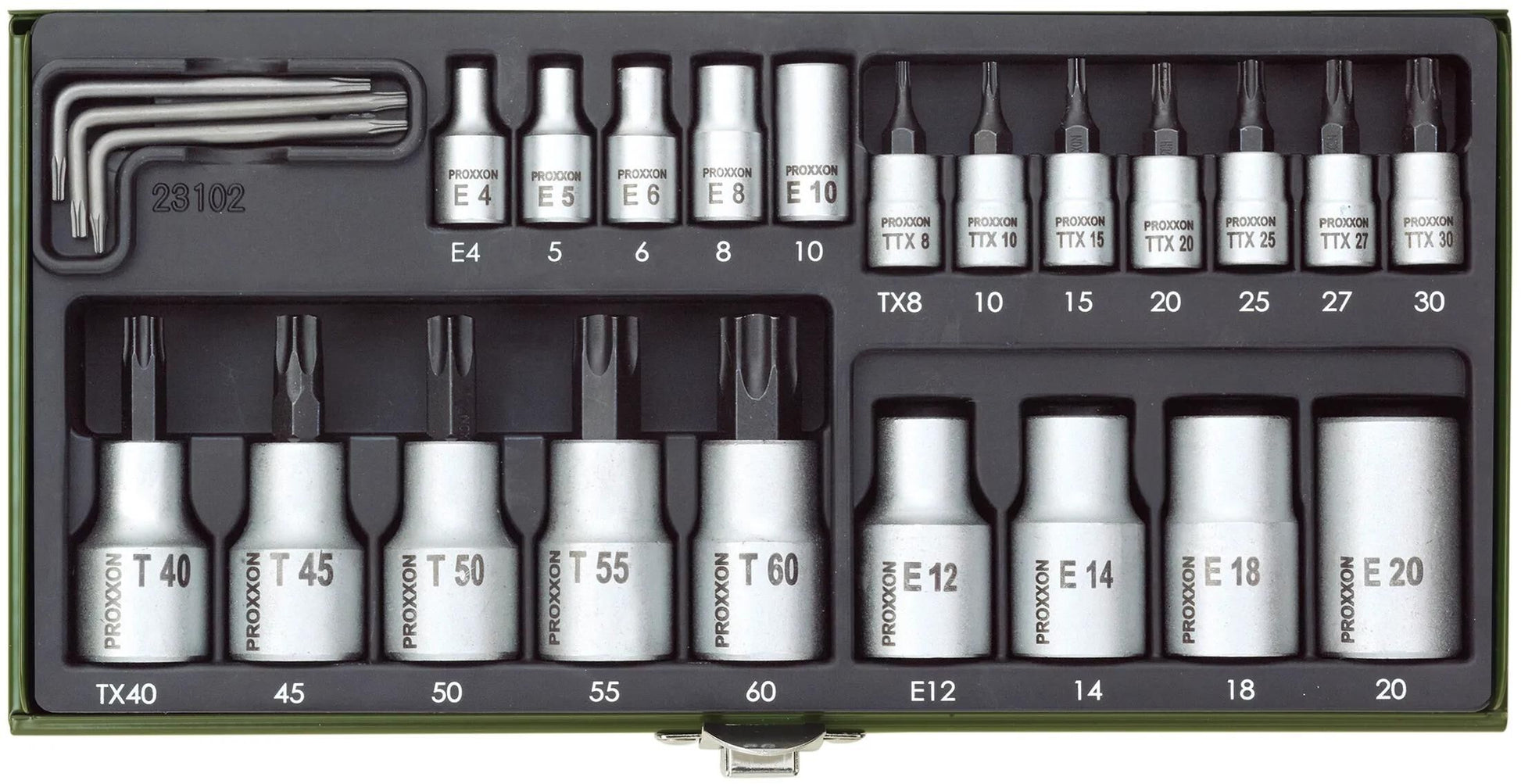 Proxxon Tx Socket Wrench Ensemble 23 pièces