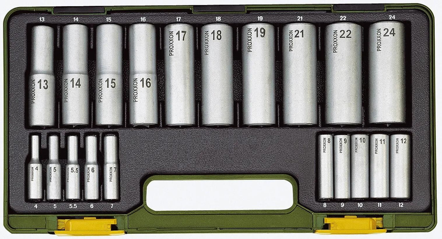 Les clés de socket Proxxon Sets 20e. 1 2 et 1 4