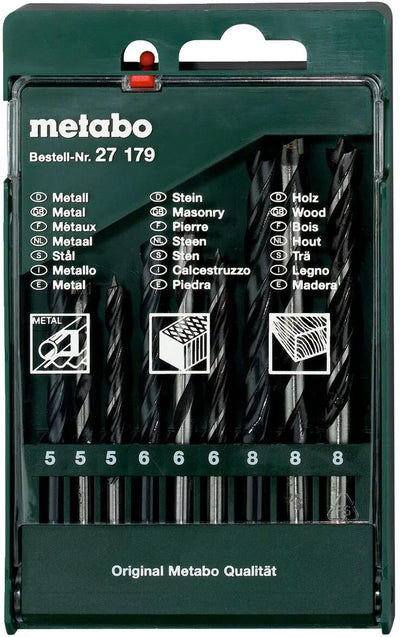 Cassette d'assortiment de forage Metabo en 9 parties