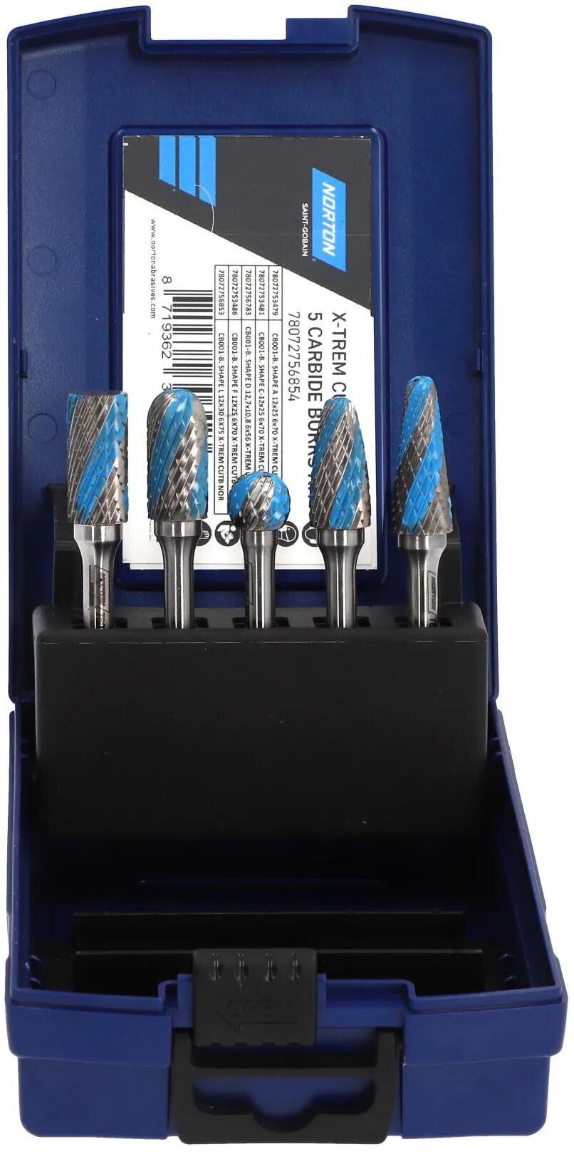Jeu de fraises Norton x-trem cut 5 jeu de fraises en carbure