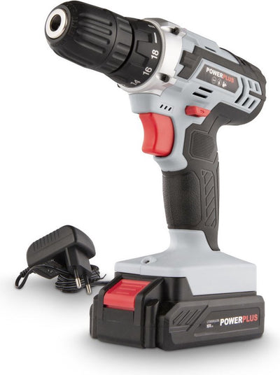 Perceuse sans fil Powerplus powc1061 - Perceuse à batterie 16 V pour bois et métal - incl. batterie, chargeur et étui