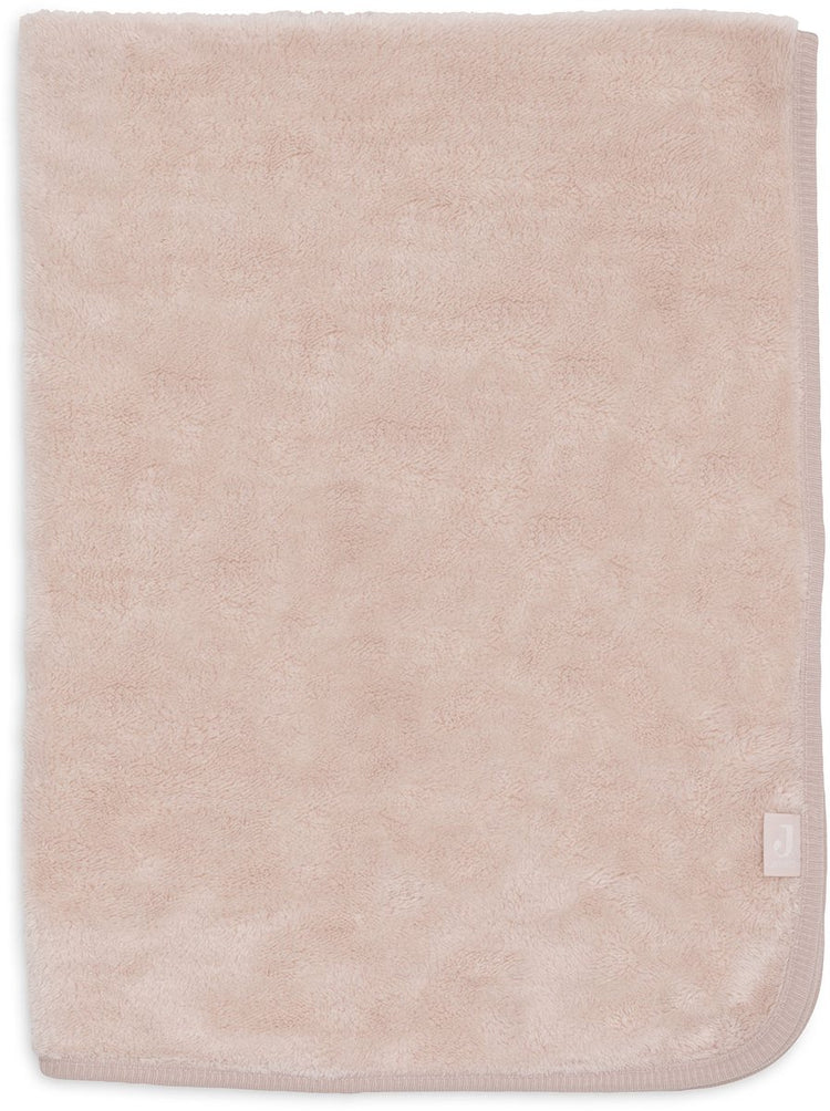Jollein couverture bébé berceau 100x150cm jersey sherpa basique soie rose
