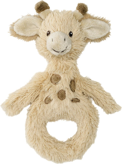 Hochet Happy horse girafe gus 18 cm - beige - cadeau bébé