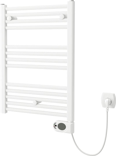 Sèche-serviettes électrique Plieger Elba - Sèche-serviettes - avec thermostat à horloge - 70,2 cm x 50 cm - 300 watts - blanc