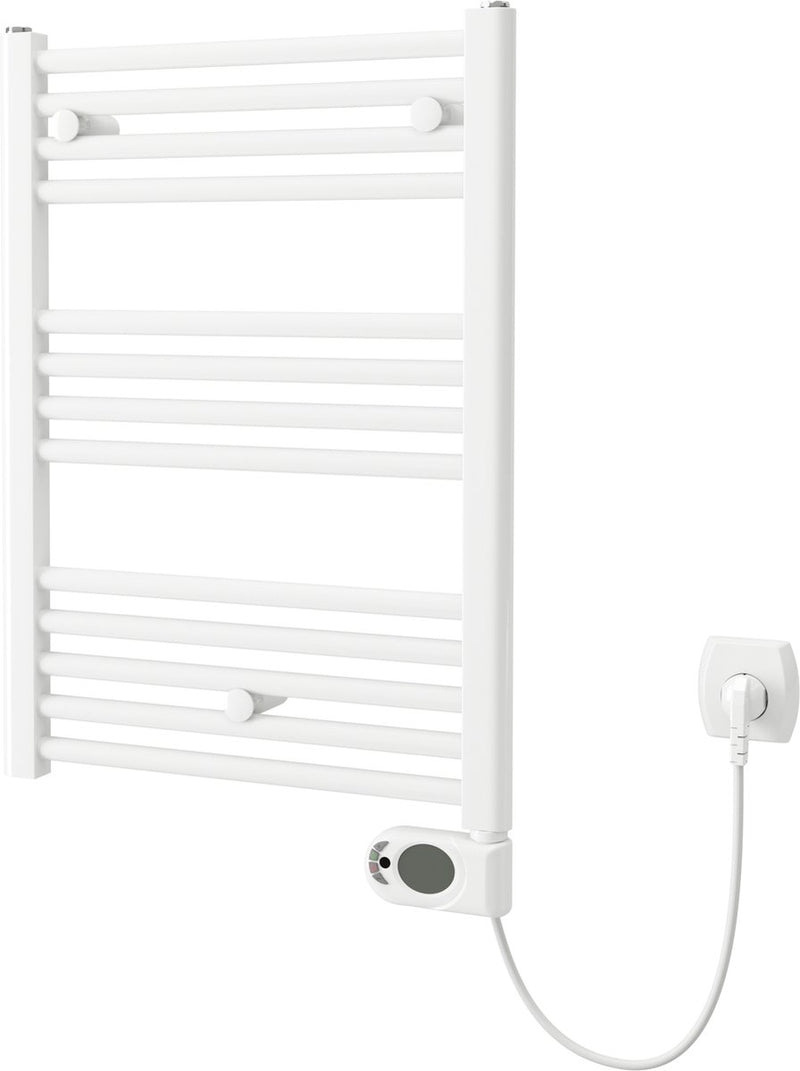 Sèche-serviettes électrique Plieger Elba - Sèche-serviettes - avec thermostat à horloge - 70,2 cm x 50 cm - 300 watts - blanc