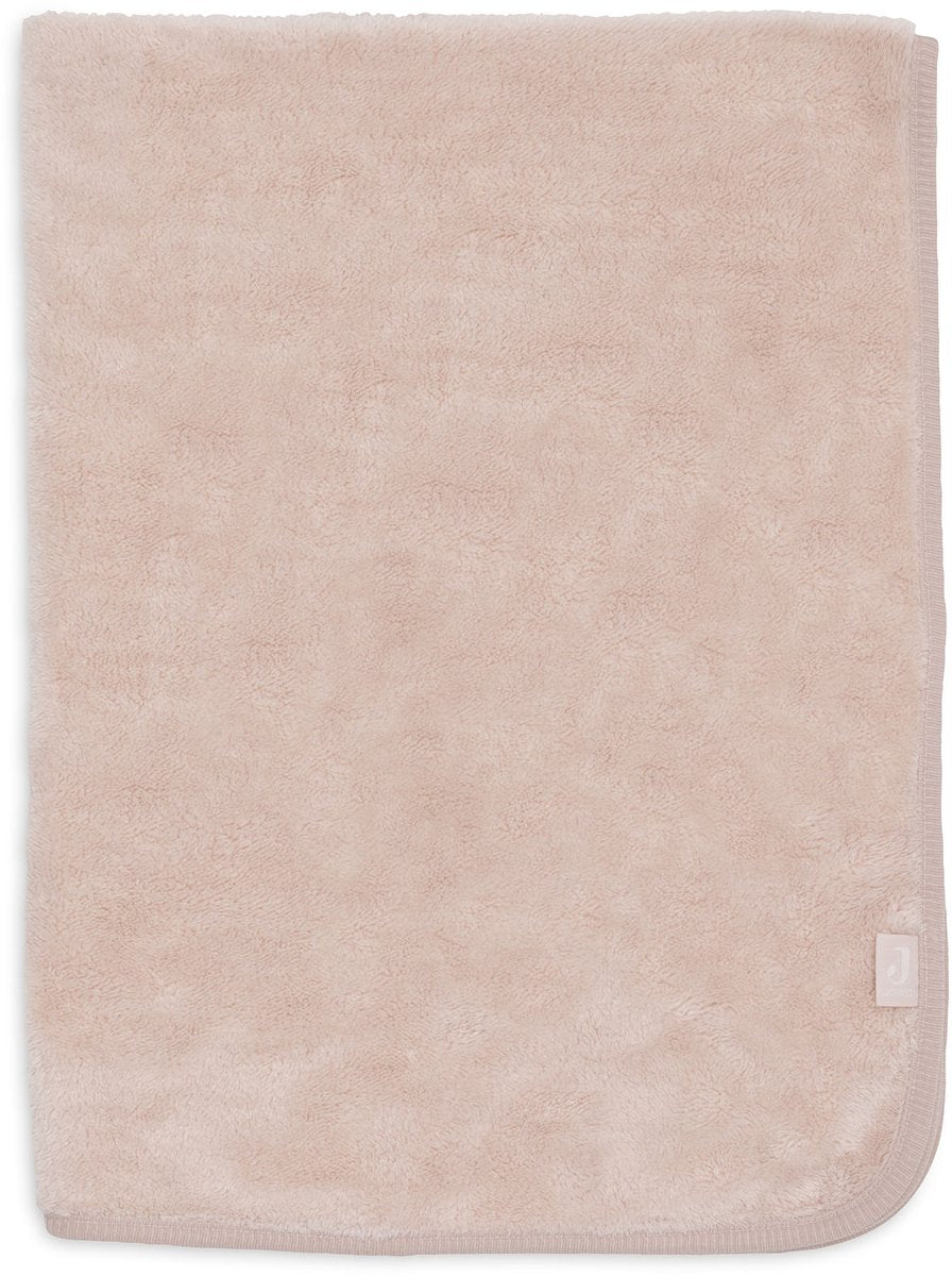 Jollein couverture bébé berceau 75x100cm jersey sherpa basique soie rose