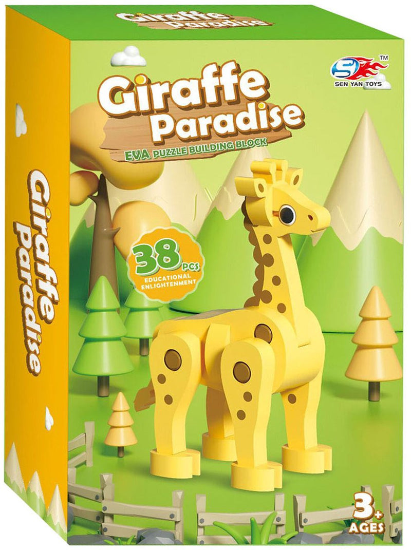 Jeu de construction en mousse girafe 3D