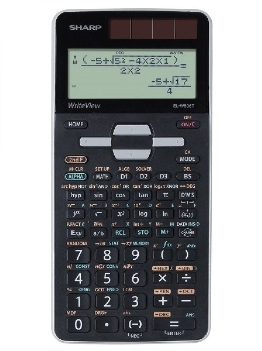 Calculatrice scientifique Sharp - elw506tgy - noir - 1x pile LR44 - sh-elw506tgy