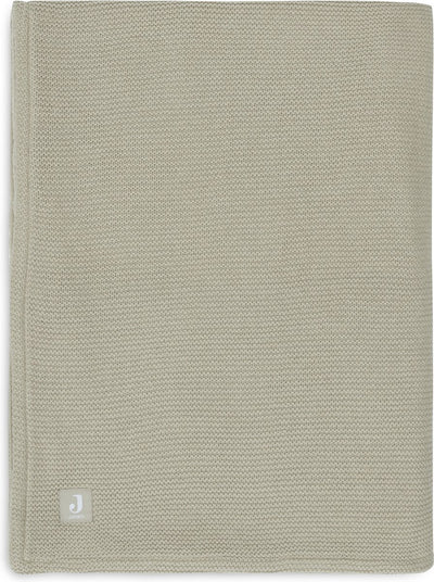 Jollein - couverture de berceau 100x150cm tricot basique - couverture bébé - polaire vert olive