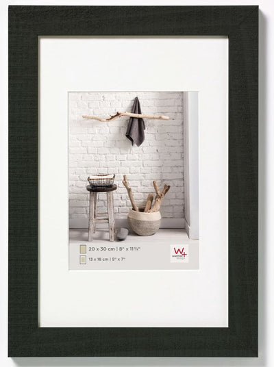 Walther home - cadre en bois - format photo 40x50 cm - noir