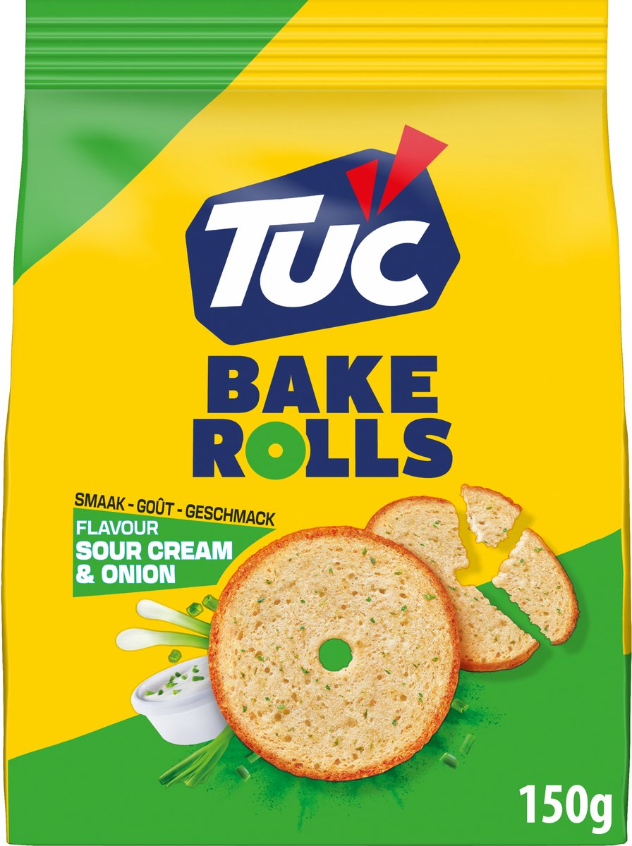 Tuc bake rolls crackers crème sure union 10 x 150g - pour boissons - snacks - crackers - snack - sympa avec le film - toasts - toasts - sel