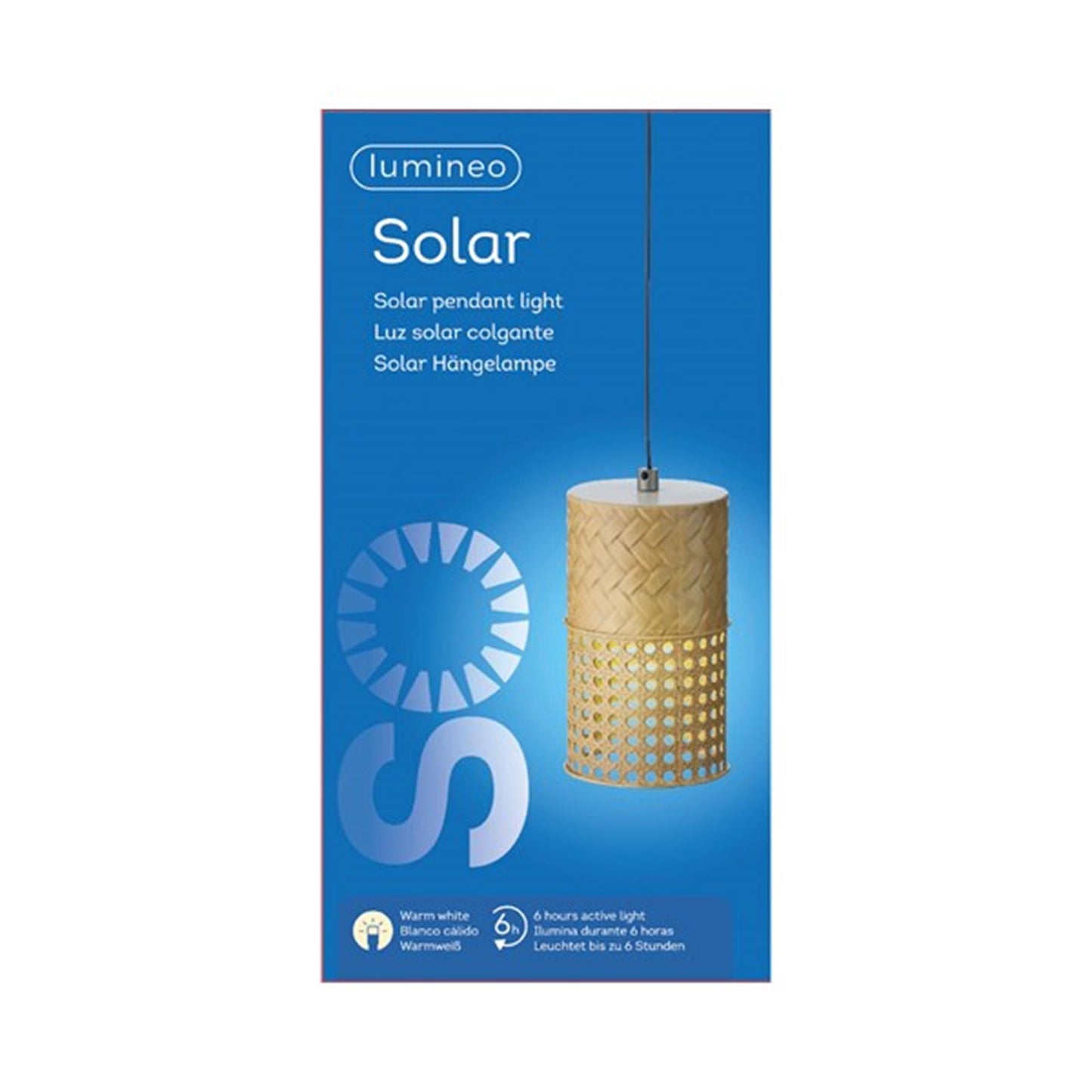 Lampe à suspension solaire LED Lumineo ø11-h18cm