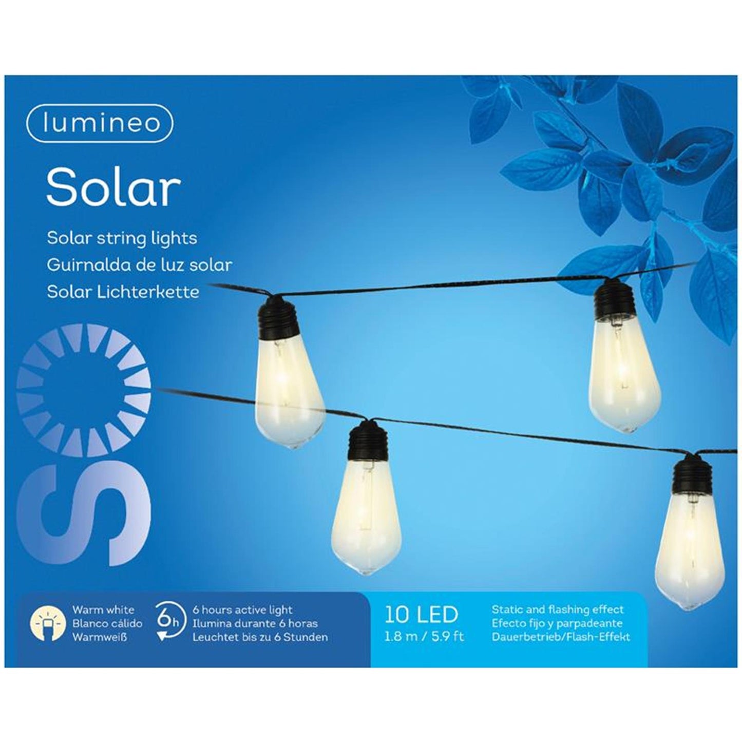 Guirlande lumineuse Lumineo LED solaire l180cm
