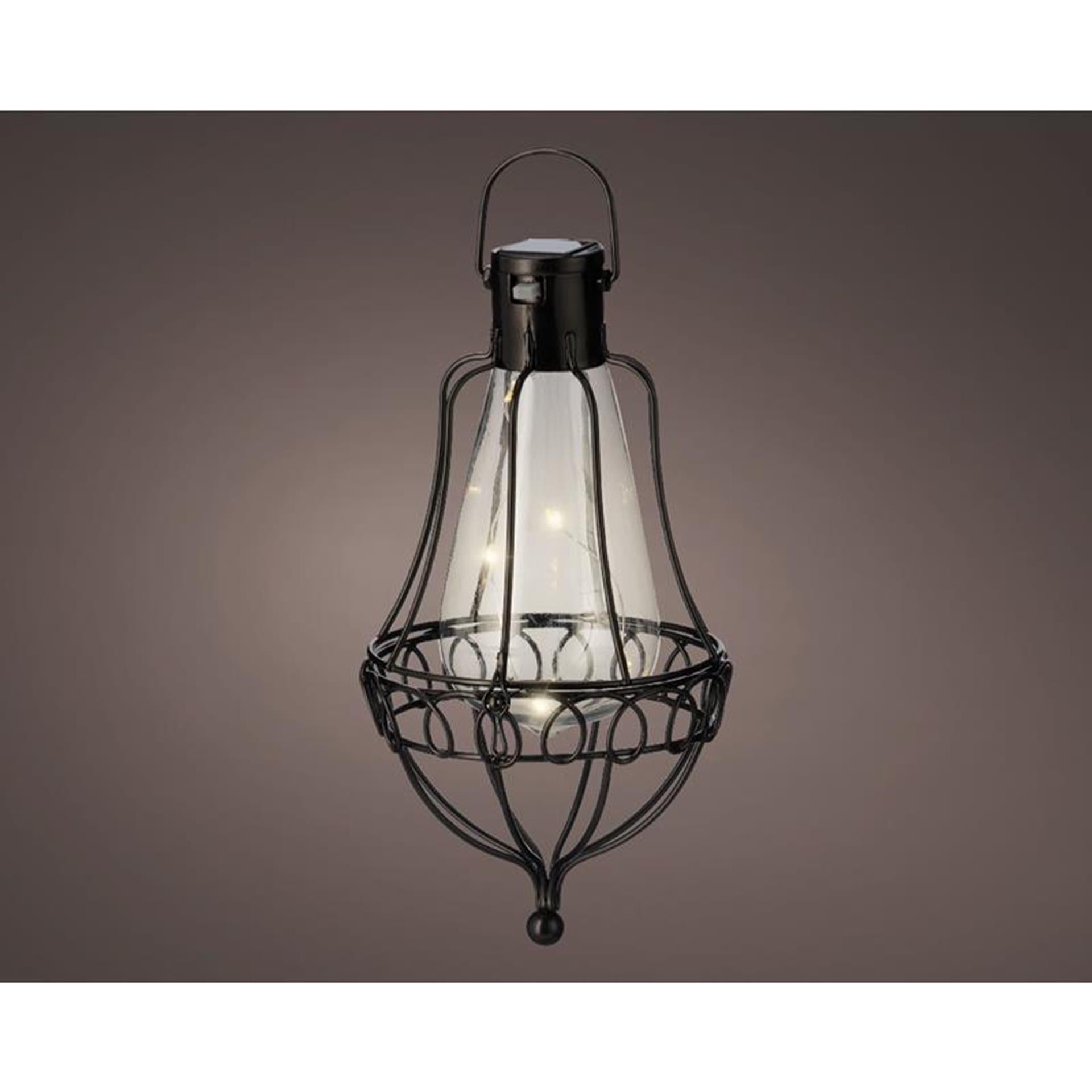 Lampe suspendue solaire Lumineo LED h21cm noire