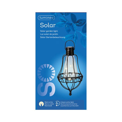 Lampe suspendue solaire Lumineo LED h21cm noire