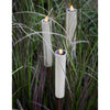 Torche bougie solaire Lumineo LED ø4-h90cm blanc