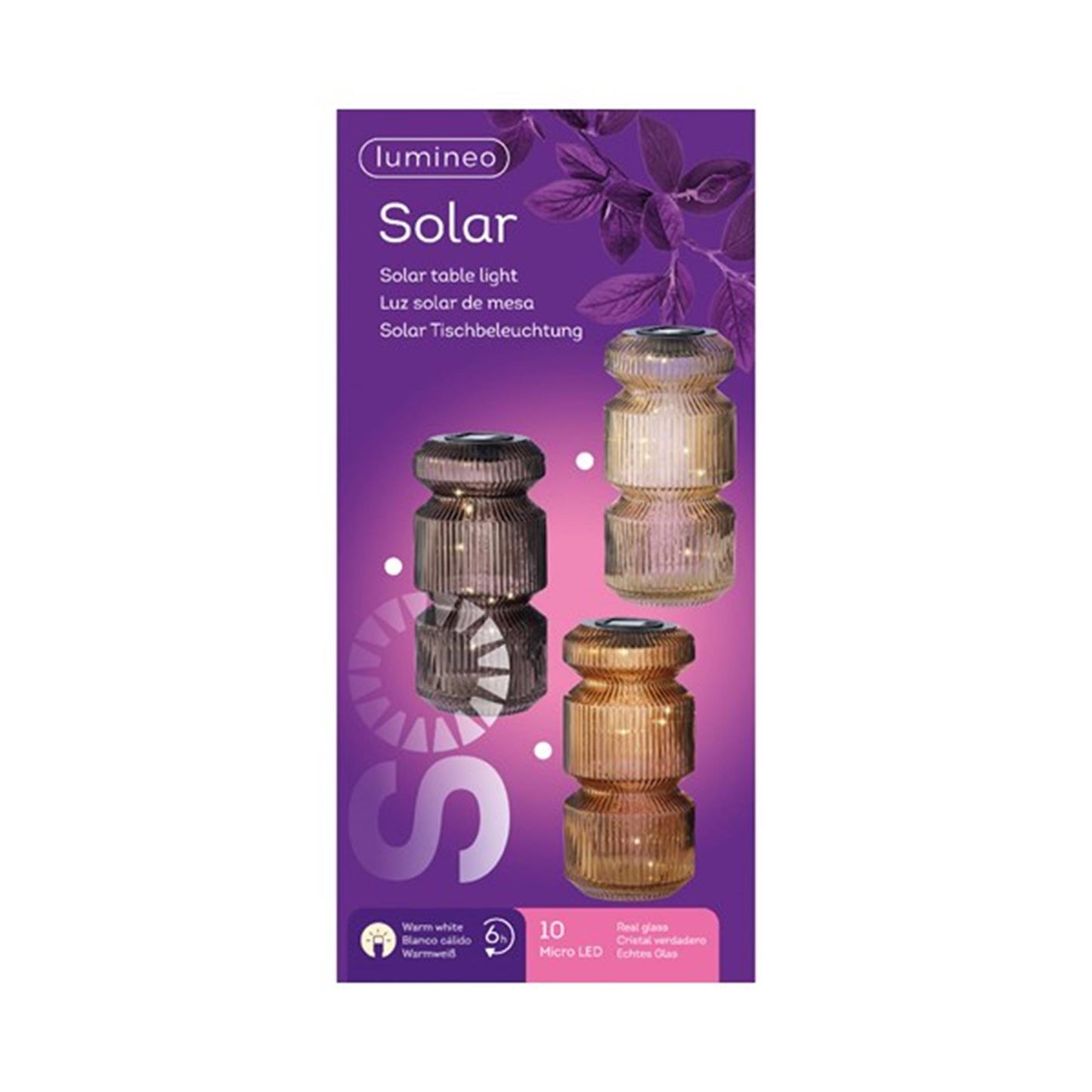 Lampe de table solaire Lumineo LED ø12-h25cm