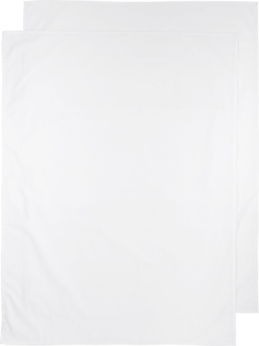 Drap pour berceau Meyco baby uni - lot de 2 - blanc - 100x150cm - 0,3 tog