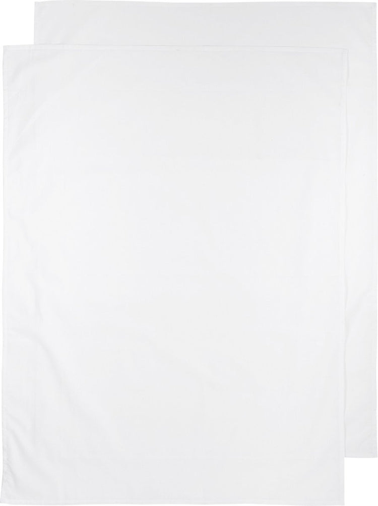Drap pour berceau Meyco baby uni - lot de 2 - blanc - 100x150cm - 0,3 tog