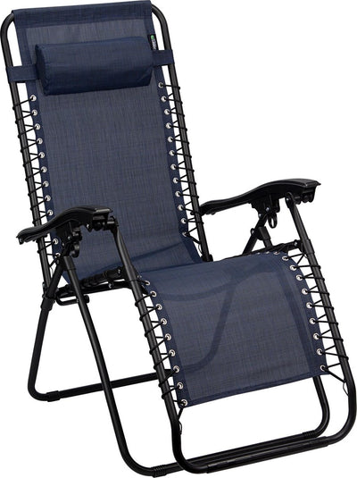 Chaise de camping Abbey Camp - chaise de jardin - réglable - bleu