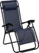 Chaise de camping Abbey Camp - chaise de jardin - réglable - bleu
