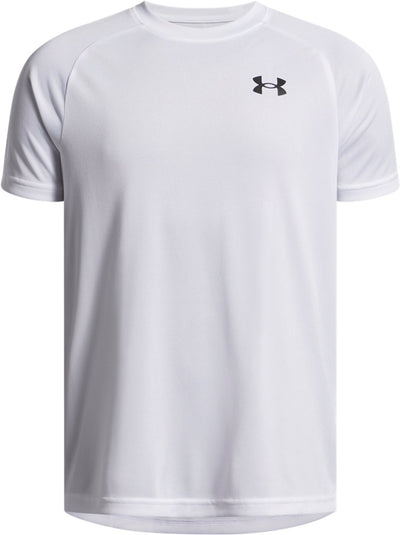 Under armour ua tech 2.0 ss-wht chemise de sport pour garçons - blanc - noir