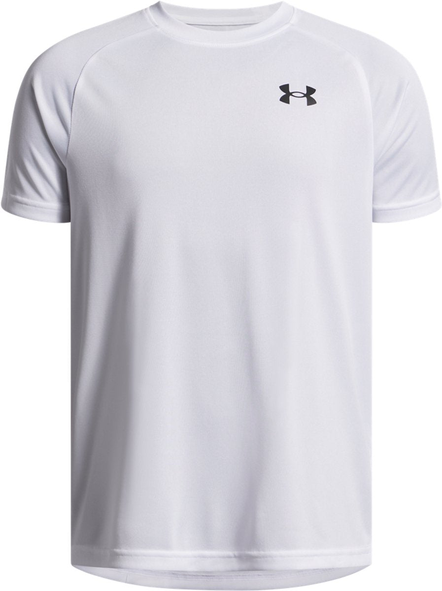Under armour ua tech 2.0 ss-wht chemise de sport pour garçons - blanc - noir