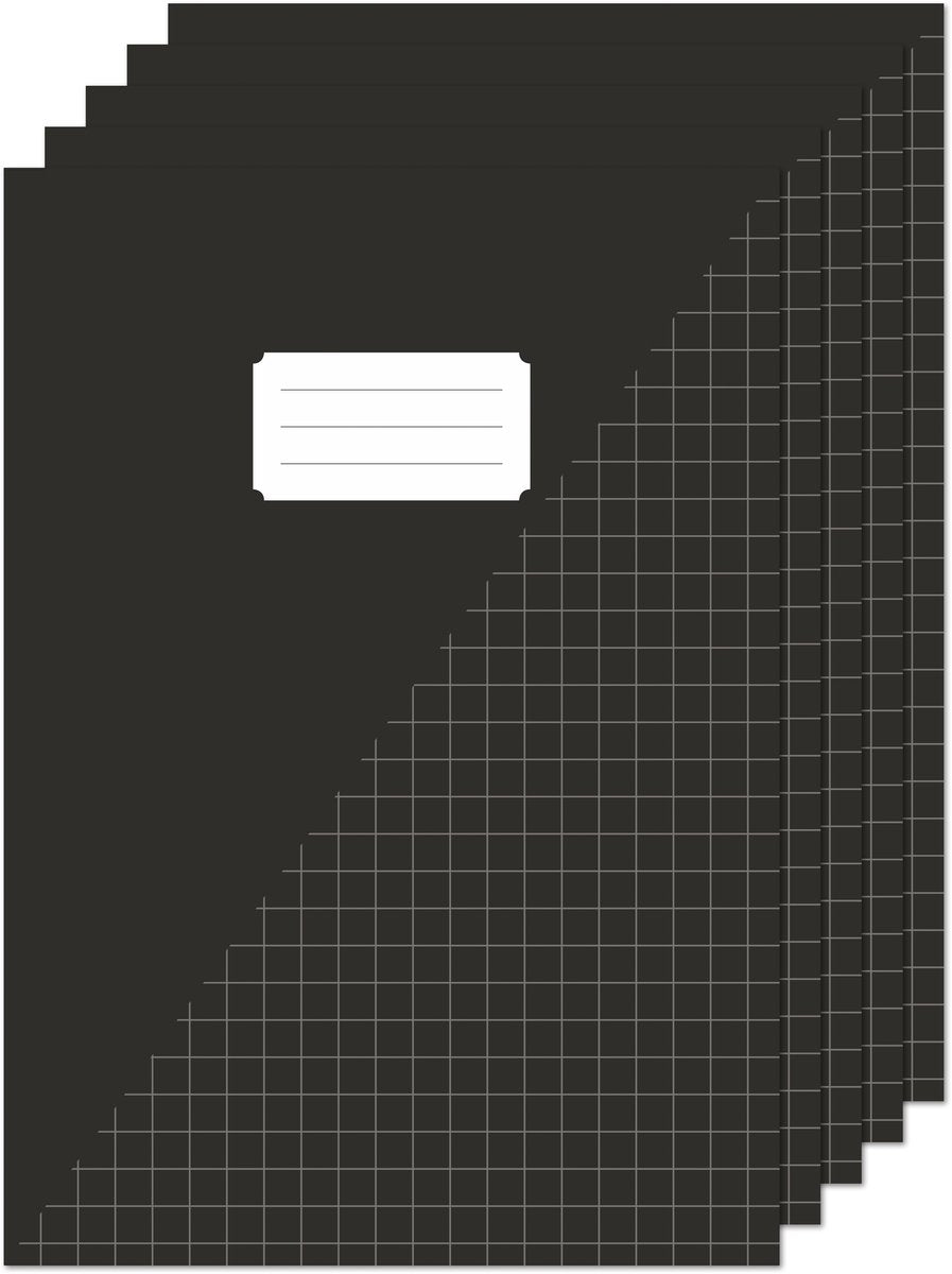 Carnets Kangaro a4 - avec diamant 10mm - noir - 5 pièces - k-583004