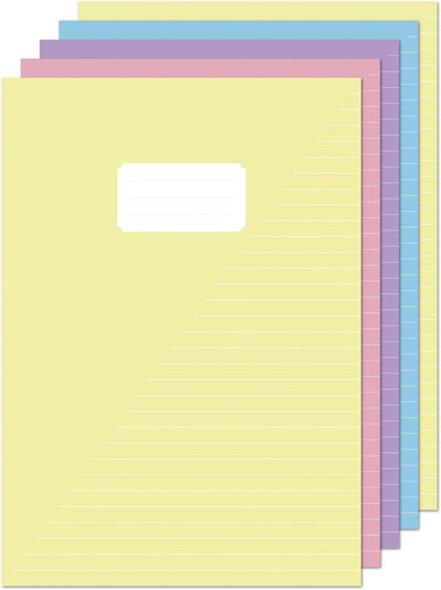 Carnets Kangaro a4 - avec trait - couleurs pastel - 5 pièces - k-583007