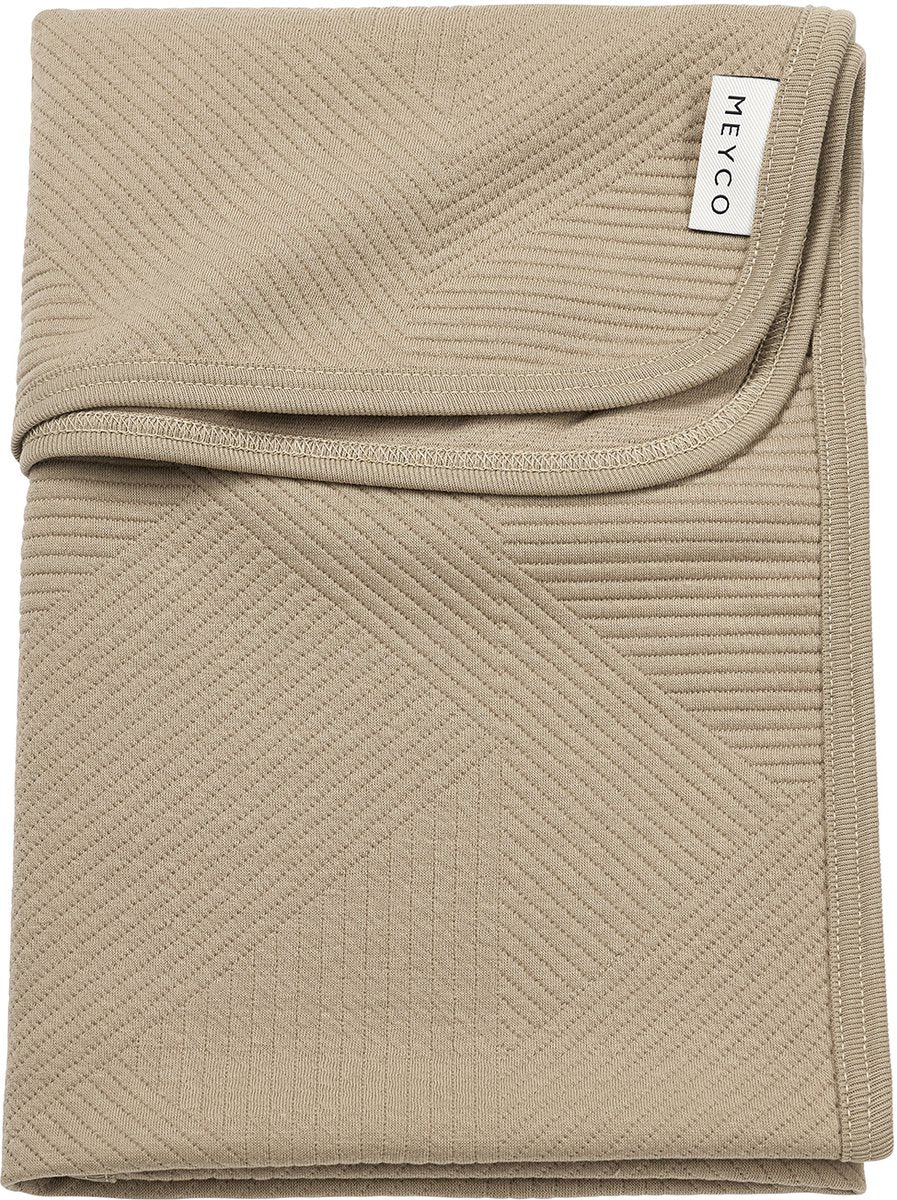 Couverture de berceau jacquard Meyco - taupe - 75x100cm - 0,5 tog