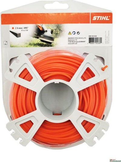 Stihl - fil de coupe - carré - orange | ø 2,4 mm x 41,0 m | 00009302640
