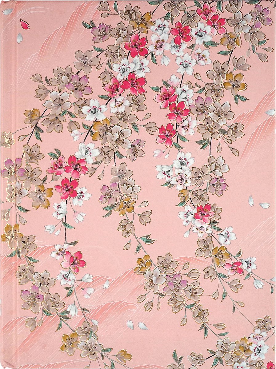 Carnet relié Peter Pauper - fleurs de cerisier - 16x21 cm
