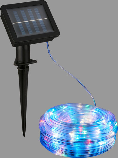 Briloner - serpent - ruban LED solaire multicolore, 100x LED RVB, ip44, extérieur, 10m