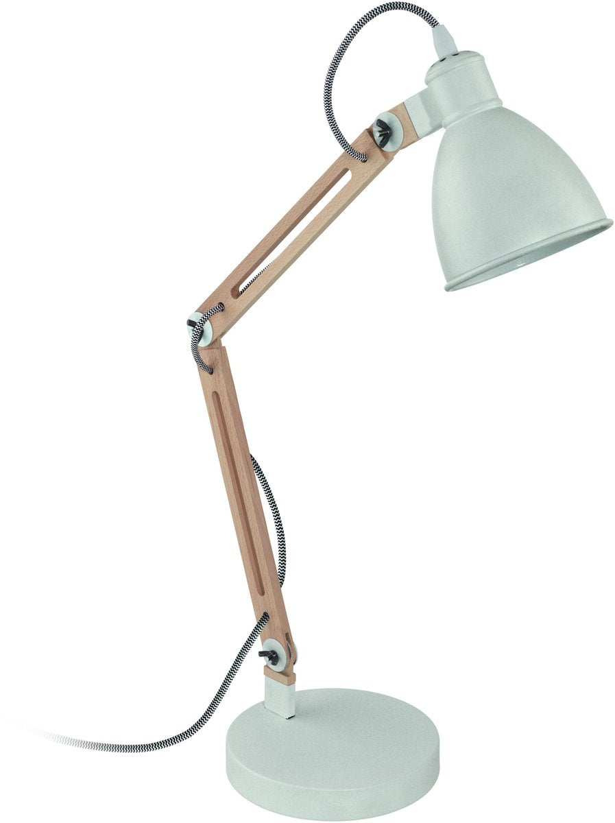 Lampe de table Eglo torona 1 - e14 - 60,5 cm - blanc|naturel