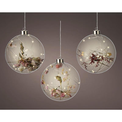 Ampoule LED Lumineo avec fleurs ø14cm 15LED