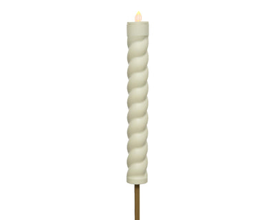 Lumineo torche solaire tourbillon dia4-h90cm blanc