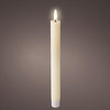Lumineo bougie de dîner LED nervurée 24cm crème 2 pcs.