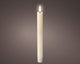 Lumineo bougie de dîner LED nervurée 24cm crème 2 pcs.